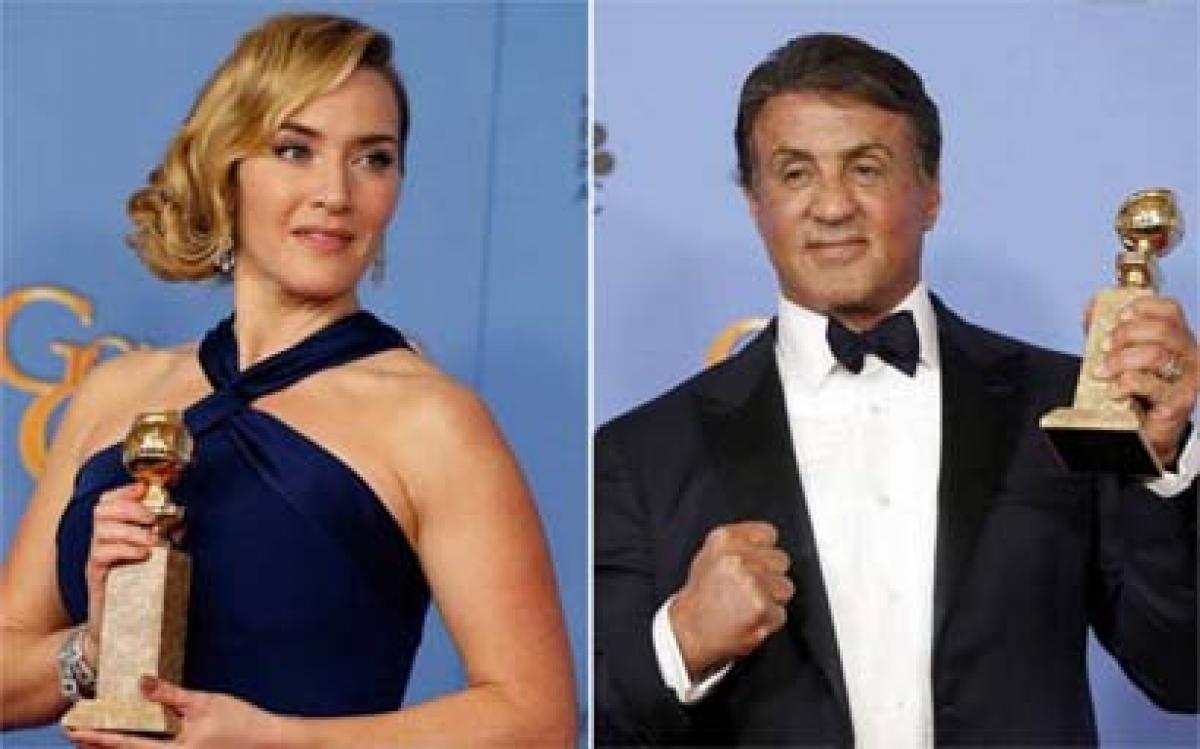 Sylvester Stallone, Kate Winslet win Golden Globes